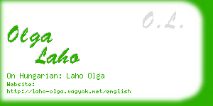 olga laho business card